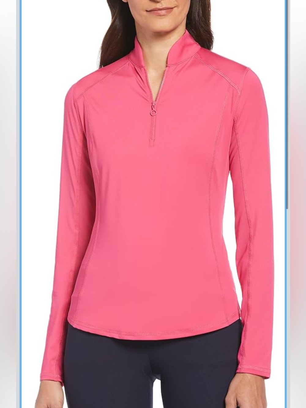 NWT PGA Tour pink pullover long sleeve quarter zip